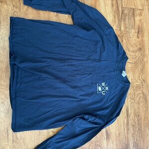Men's Navy Blue Long Sleeve Shirt